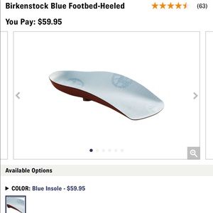 Birkenstock Blue Insole/Inserts